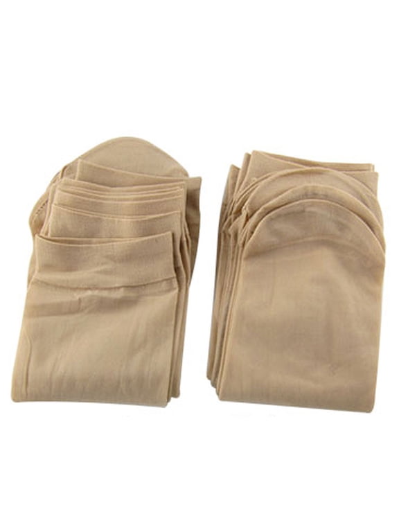 Women's Elastic Cuffs Ankle Socks 10 Pair - Comfortable and Stylish for Daily Wear Beige