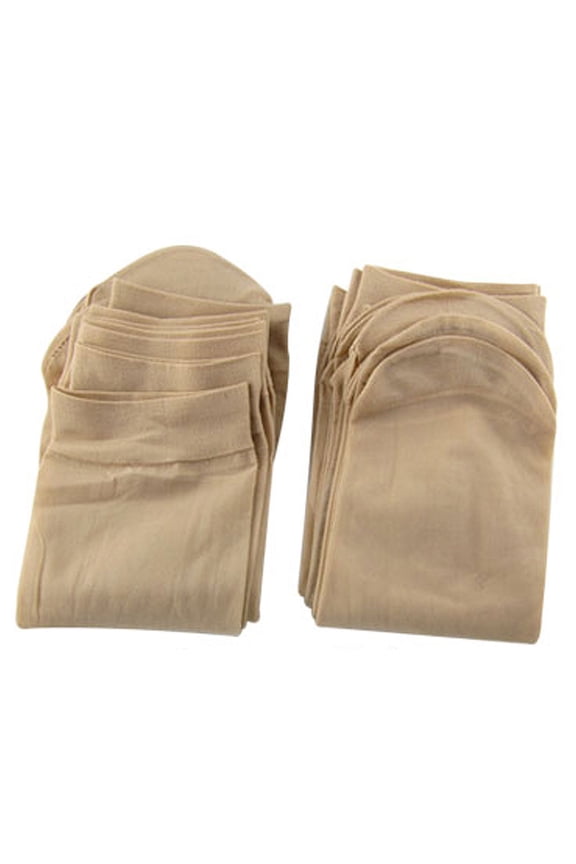 Women's Elastic Cuffs Ankle Socks 10 Pair - Comfortable and Stylish for Daily Wear Beige