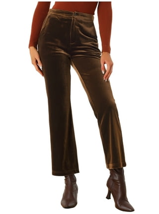 Terra & Sky Women's Plus Size Ribbed Velvet Pull On Pants, 30