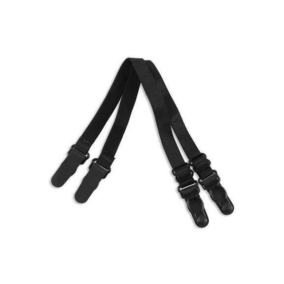 INSPIRE CHIC Women's Elastic Non-slip Bra Shoulder Strap Clips Holder Black