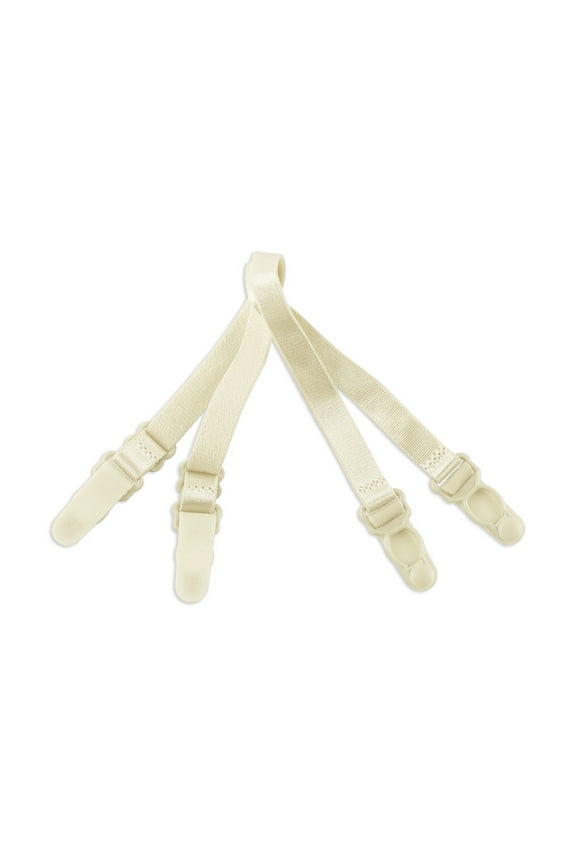 Women's Elastic Non-slip Bra Shoulder Strap Clips Holder Skin Color