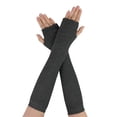 thumbnail image 1 of INSPIRE CHIC Women's Elbow Length Thumbhole Arm Warmer Fingerless Gloves, 1 of 6