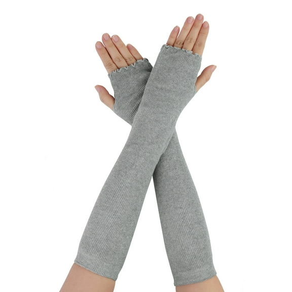 INSPIRE CHIC Women's Elbow Length Thumbhole Arm Warmer Fingerless Gloves