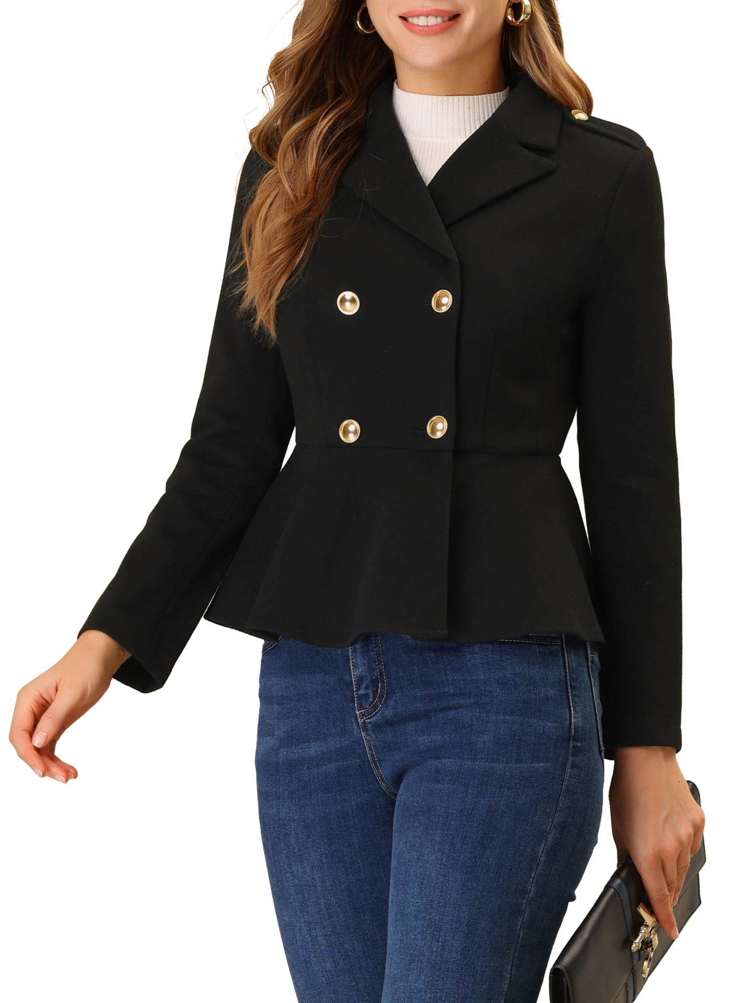 Womens peplum peacoat top