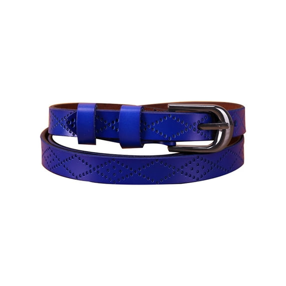 INSPIRE CHIC Women's Exotic Embossed Diamond Pattern Slender Waist Belt