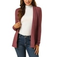 thumbnail image 1 of Allegra K Women's Fall Lightweight Long Sleeves Open Front Cardigan, 1 of 6