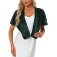 thumbnail image 1 of INSPIRE CHIC Women's Faux Fur Shawl Stole Winter 1920s Bridal Wedding Wrap XL Dark Green, 1 of 6