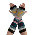 thumbnail image 1 of INSPIRE CHIC Women's Fingerless Thumbhole Elbow Length Arm Knitted Gloves, 1 of 6