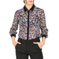 thumbnail image 1 of Allegra K Women's Floral Button up Contrast Color Long Sleeve Work Office Shirt, 1 of 6