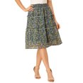 thumbnail image 1 of Allegra K Women's Floral Chiffon Elastic Waist Layer Ruffle Hem Midi Skirt, 1 of 6
