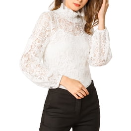 Allegra K Women's Cowl Neck Ruched Top - Long Sleeve Button-Decor Blouse, 60% Cotton 35% Polyester 5% Spandex, Slim Fit For Casual & Office Wear
