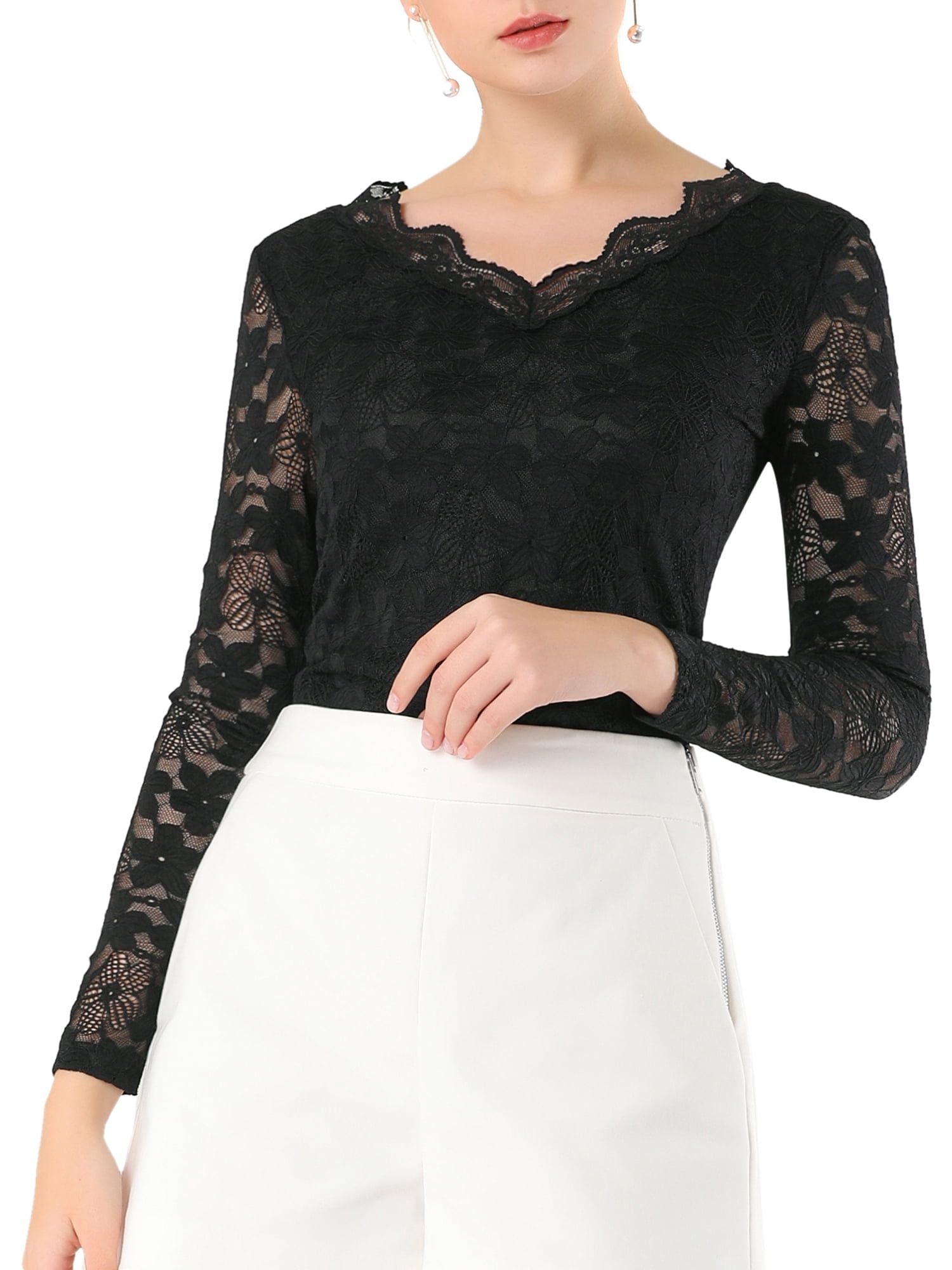 Lace Long Sleeve Blouse