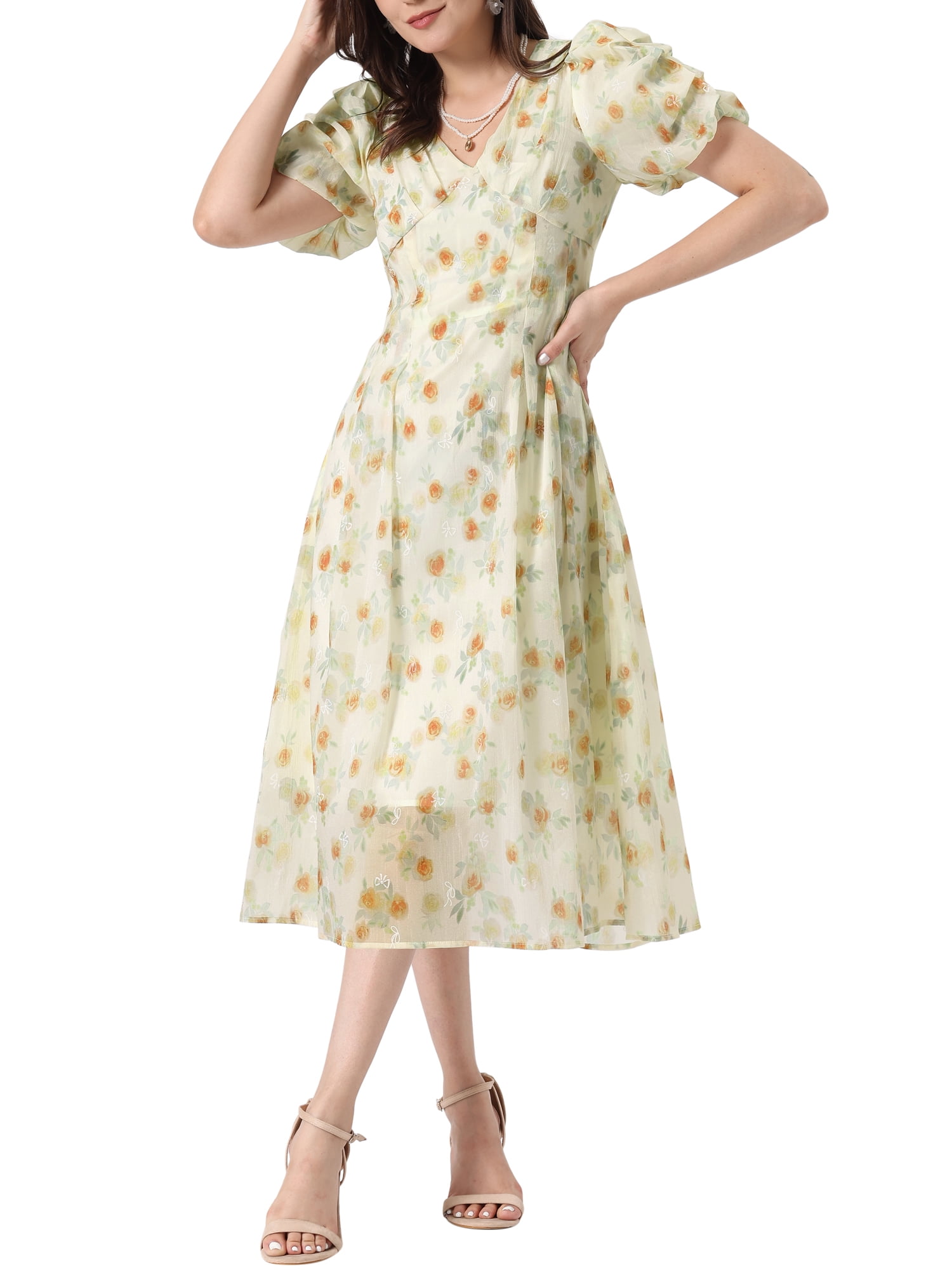 Constance Floral Print Twist Waist Long Sleeve Lightweight Mini Dress