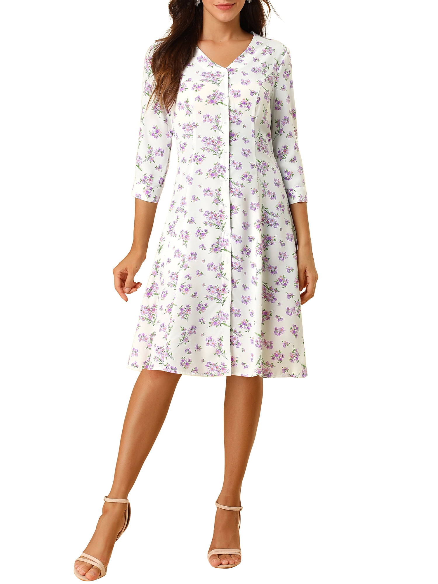 3/4 Sleeve Dress Women main image 1