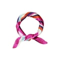 thumbnail image 1 of INSPIRE CHIC Flower Print Stripe Square Neck Scarves Geometry Scarf Kerchief Neckerchief for Women Pink-1 20 x 20'', 1 of 6