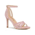 thumbnail image 1 of BLISSFUL STEP Women's Shoes Glitter Ankle Strap Buckle Open Toe Stiletto Heels Sandals Pink 8, 1 of 8