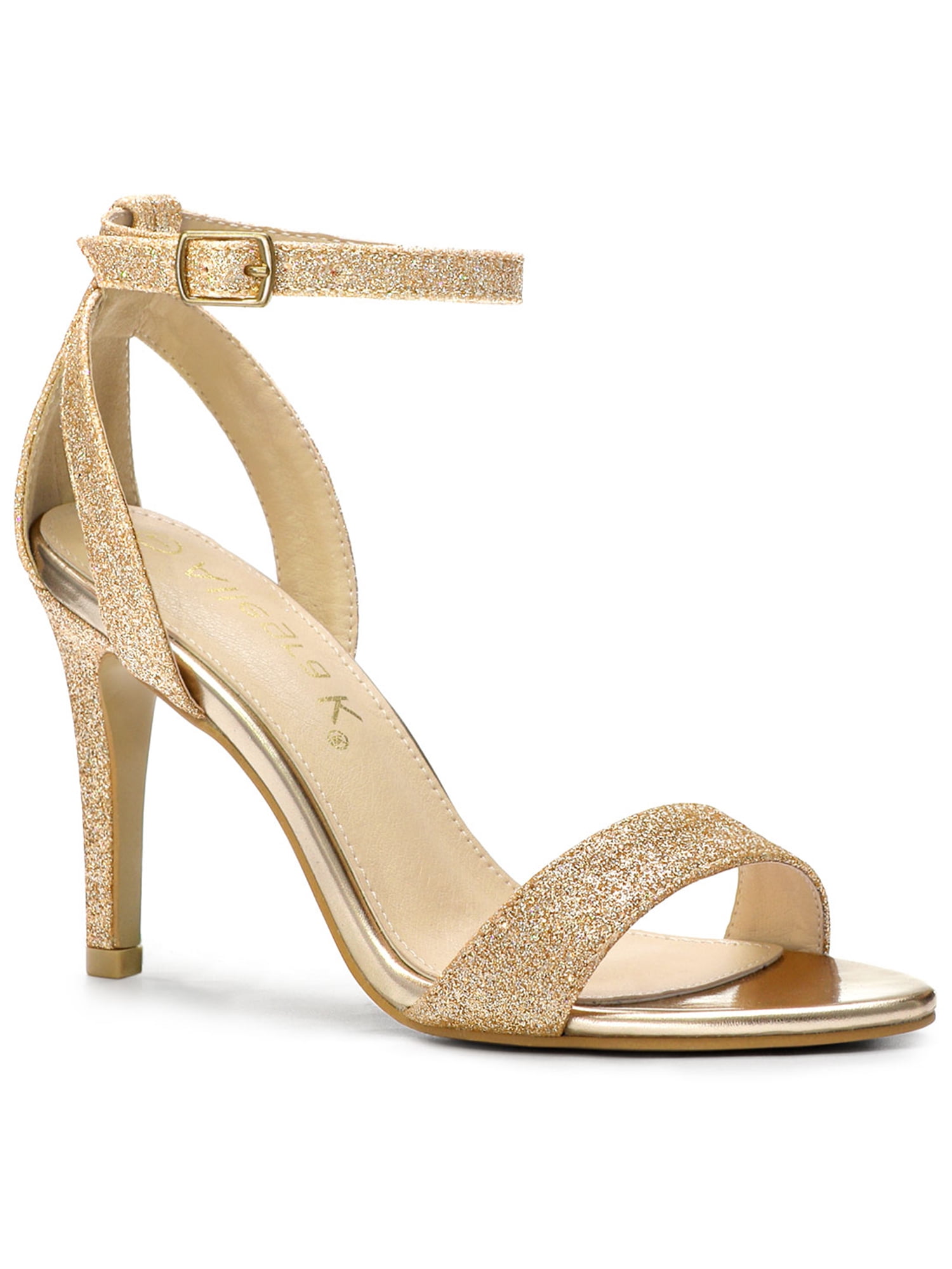 Women's Glamorous Stiletto Ultrahigh Heel Sandals with Comfort Bands 	To Look Taller