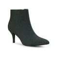 thumbnail image 1 of BLISSFUL STEP Women's Glitter Point Toe Stiletto Heels Ankle Boots Black 6, 1 of 7