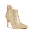 thumbnail image 1 of Allegra K Women's Glitter Pointed Toe Stiletto Heel Cutout Ankle Boots, 1 of 8