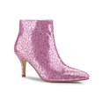 thumbnail image 1 of BLISSFUL STEP Women's Glitter Pointed Toe Stiletto Heels Ankle Boot Pink 10, 1 of 8