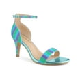 thumbnail image 1 of BLISSFUL STEP Women's Glitter Strap Stiletto Heel Sandals Green Blue (Size 11), 1 of 7