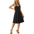 thumbnail image 1 of Allegra K Women's Gothic Tie Back A-Line Sleeveless Club Party Dresses, 1 of 5