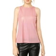 thumbnail image 1 of Allegra K Women's Metallic Crew Neck Sleeveless Cam Tank Top, 1 of 7