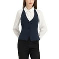 thumbnail image 1 of INSPIRE CHIC Women's Halter Neck Sleeveless Button Down Dressy Suit Waistcoat Vest, 1 of 6