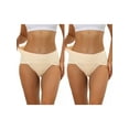 thumbnail image 1 of NOMADIC NOOK Women's Hi-Cut Ribbed High Waist Tummy Control Underwear 2 Packs M Beige5, 1 of 4