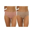 thumbnail image 1 of NOMADIC NOOK Women's Hi-Cut Ribbed High Waist Tummy Control Underwear 2 Packs L Light Red4, 1 of 4