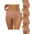 thumbnail image 1 of NOMADIC NOOK Women's Hi-Cut Ribbed High Waist Tummy Control Underwear 5 Packs, 1 of 4