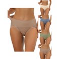 thumbnail image 1 of NOMADIC NOOK Women's Hi-Cut Ribbed High Waist Tummy Control Underwear 5 Packs, 1 of 4