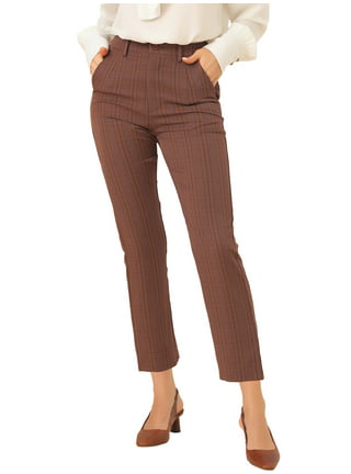 Women's Bootcut Pull-On Dress Pants Office Business Casual High Waist Yoga Work  Pants with Key Pocket Straight Leg 
