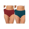 thumbnail image 1 of NOMADIC NOOK Women's High Waist (Available in Plus Size), Tummy Control Underwear 2 Packs L Dark Blue1, 1 of 4