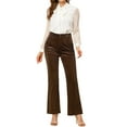thumbnail image 1 of INSPIRE CHIC Women's High Waist Button Pants Polka Dots Overalls Jumpsuits L Brown, 1 of 5