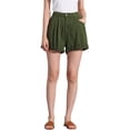 thumbnail image 1 of Allegra K Women's High Waist Shorts with Pockets Elastic Waist Casual Summer Denim Shorts, 1 of 5