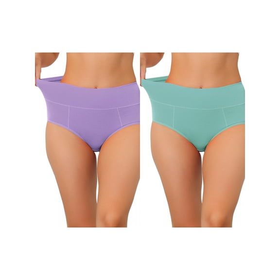 NOMADIC NOOK Women's High Waist Tummy Control Underwear 2 Packs XXXL Maca Green