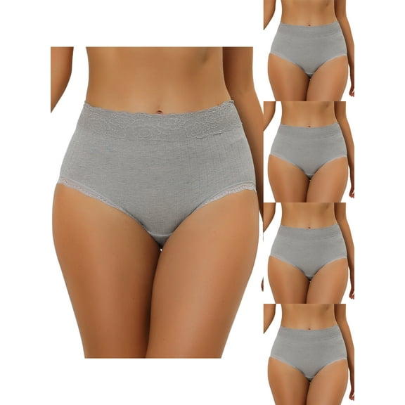 NOMADIC NOOK Women's High Waist Underwear Tummy Control Comfortable Briefs 5 Packs