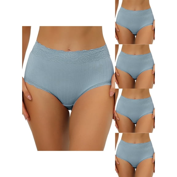 NOMADIC NOOK Women's High Waist Underwear Tummy Control Comfortable Briefs 5 Packs