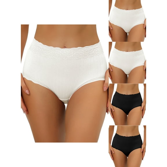 NOMADIC NOOK Women's High Waist Underwear Tummy Control Comfortable Briefs 5 Packs