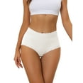 thumbnail image 1 of INSPIRE CHIC Women's High Waist Underwear Tummy Control Comfortable Lace Trim Ribbed Panties, 1 of 4