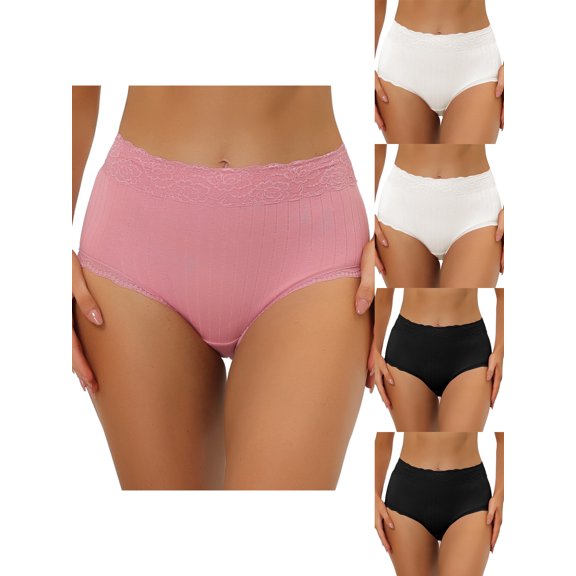 NOMADIC NOOK Women's High Waist Underwear Tummy Control Comfortable Panties 5 Packs