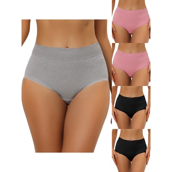 NOMADIC NOOK Women's High Waist Underwear Tummy Control Comfortable Panties 5 Packs