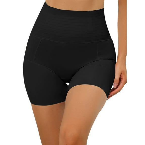INSPIRE CHIC Women's High Waisted Shapewear Boyshorts Tummy Control Panties S Black