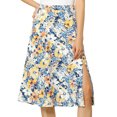 thumbnail image 1 of Allegra K Women's High Waisted Split Hem A-Line Floral Skirts, 1 of 7