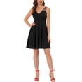 thumbnail image 1 of INSPIRE CHIC Women's Homecoming Dress with Triple Straps Backless Sleeveless Cocktail Dress M Black, 1 of 6