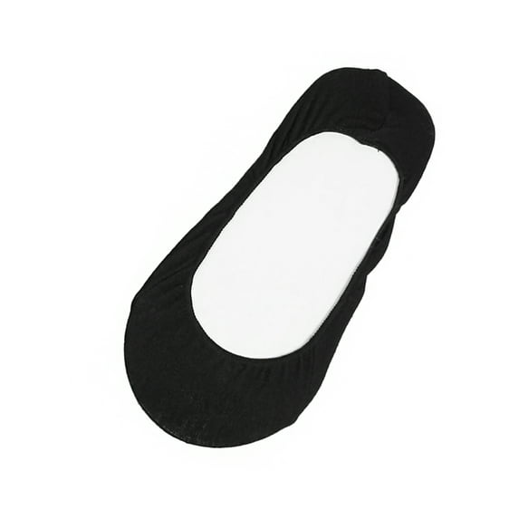 INSPIRE CHIC Women's Invisible Low Cut Stretchy Heels Loafer Boat Socks Black One Size