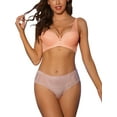 thumbnail image 1 of Allegra K Women's Lace Trim Underwire Bra, Front Cross Lightly Adjustable Straps Push-up Bralette, 1 of 4