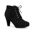 thumbnail image 1 of BLISSFUL STEP St. Patrick's Day Women's Ankle Boots Lace Up Platform Chunky Heel Black 8, 1 of 7