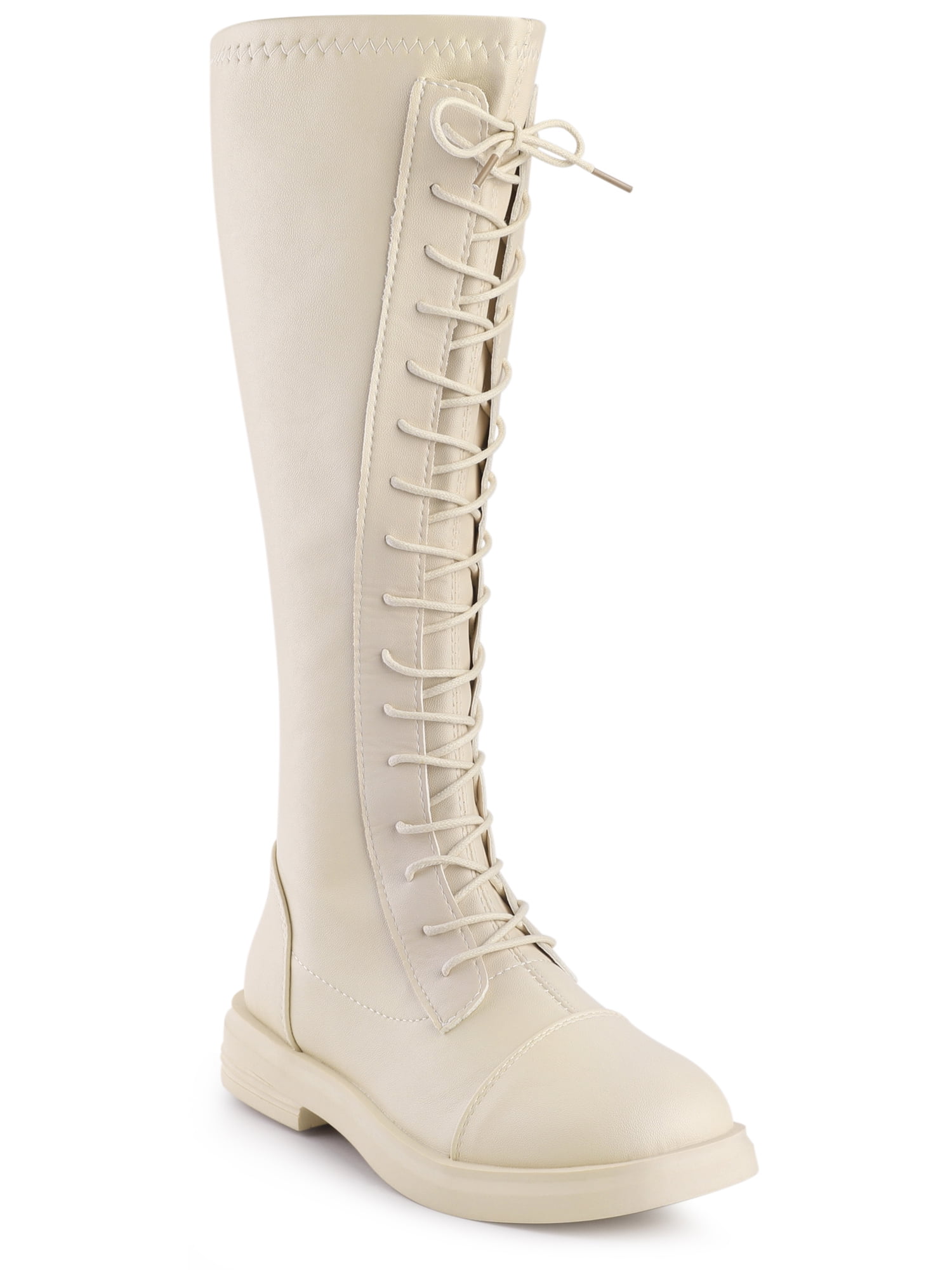Woomen Round Toe Flat Knee Boots main image 1